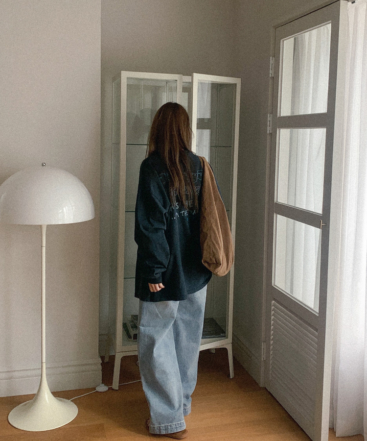 ツーランワイドジーンズ MID DENIM