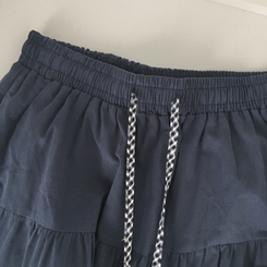 하이디 밑단 체크 레이어드 3단 캉캉 빈티지 롱스커트 보헤미안 모리걸