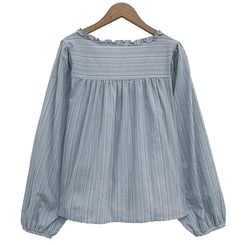 レースレイヤードフリルブラウス