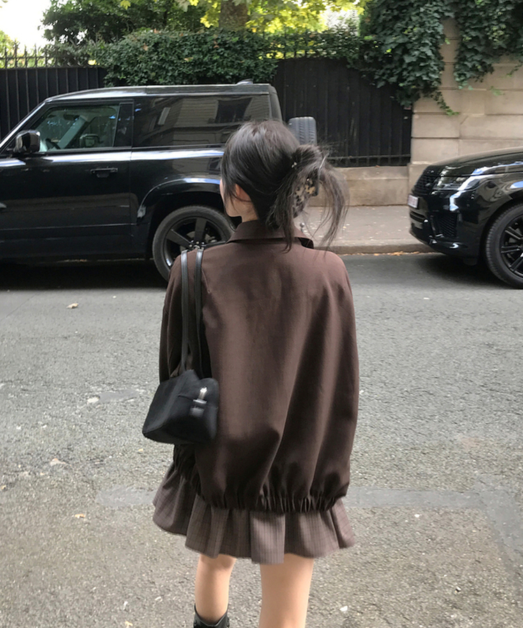 ブラウンジップアップジャケット｜ジャケット｜韓国ファッション通販 SONA