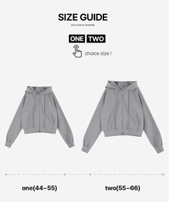 刺繍フードジップアップ