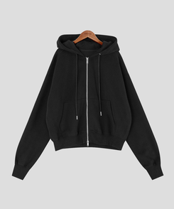 刺繍フードジップアップ