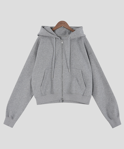 刺繍フードジップアップ