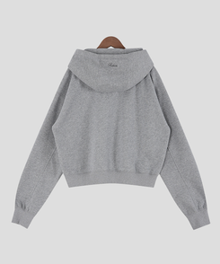 刺繍フードジップアップ