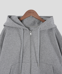 刺繍フードジップアップ