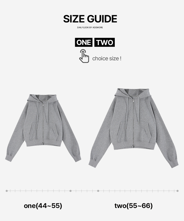 刺繍フードジップアップ