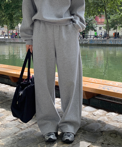 ワイドバンディングパンツ GRAY