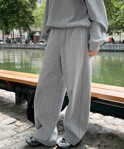 ワイドバンディングパンツ GRAY