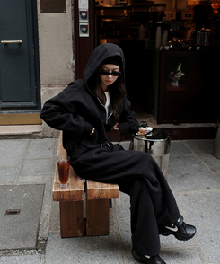 ワイドバンディングパンツ BLACK