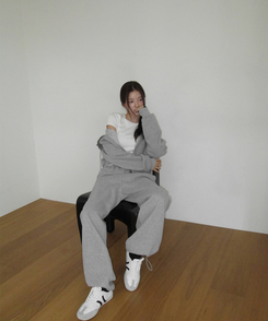 ワイドバンディングパンツ GRAY