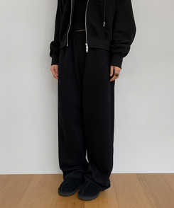 ワイドバンディングパンツ BLACK