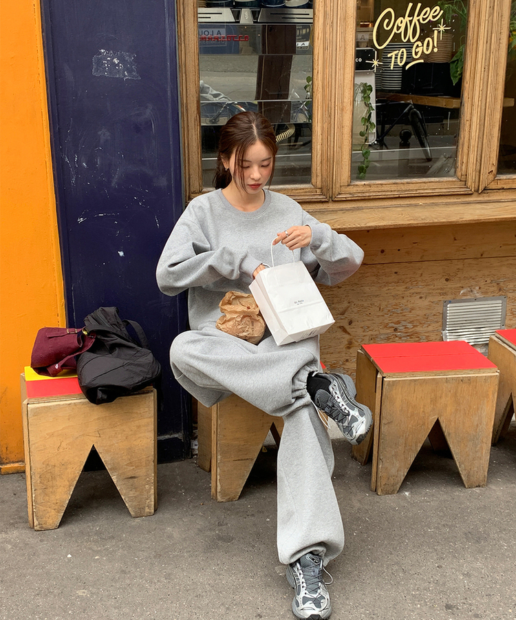 ワイドバンディングパンツ GRAY