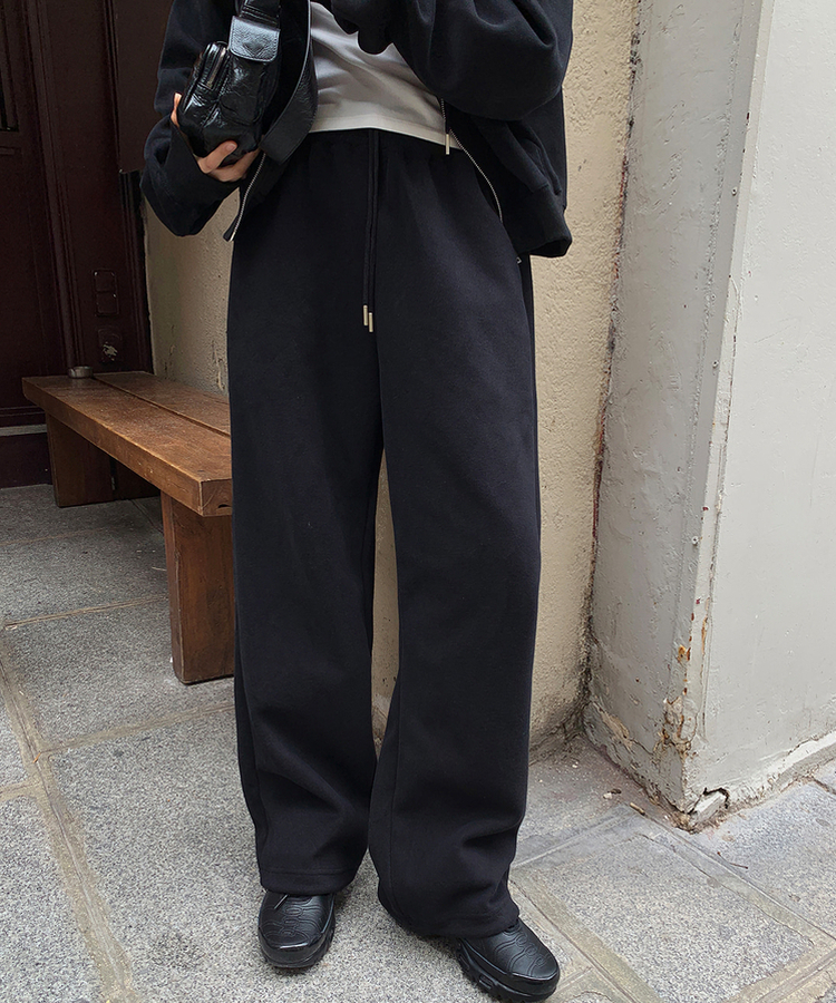 ワイドバンディングパンツ BLACK