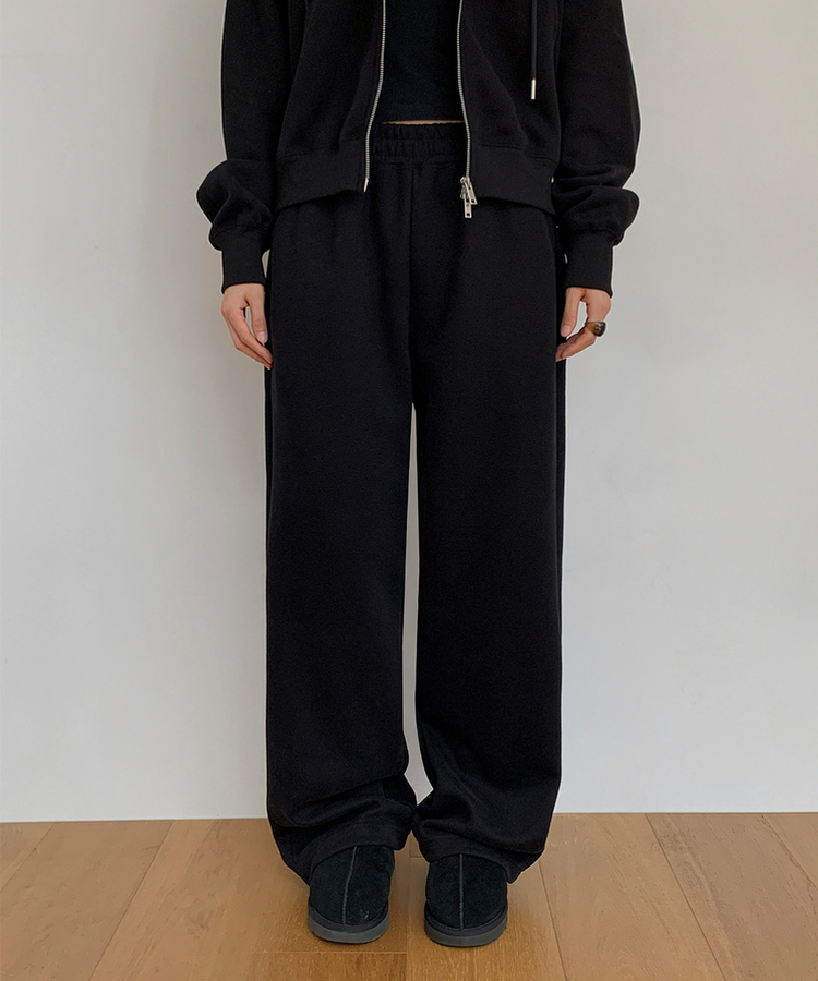 ワイドバンディングパンツ BLACK