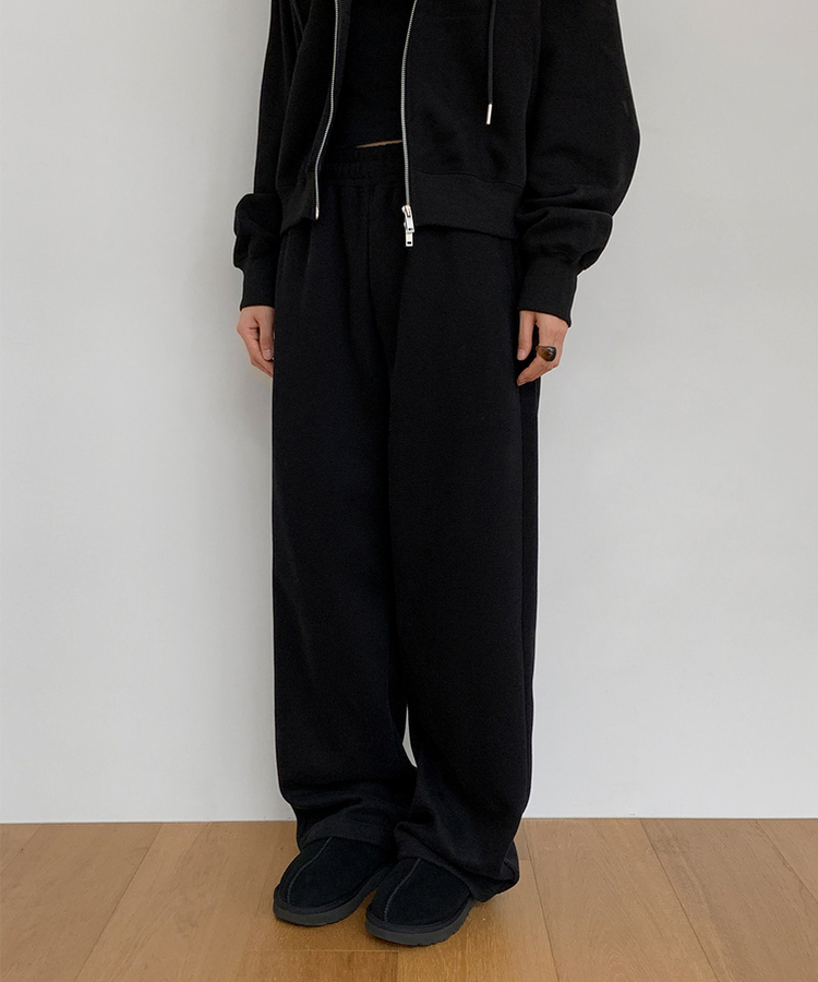 ワイドバンディングパンツ BLACK