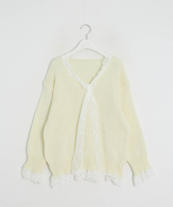 심쿵 레이스 니트