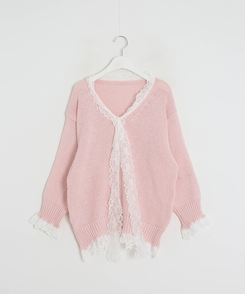 심쿵 레이스 니트