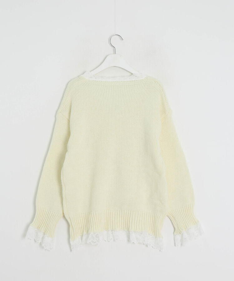 심쿵 레이스 니트