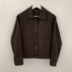 카라 투포켓 스웨이드 레더 숏자켓