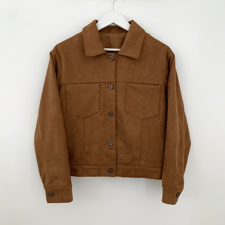 카라 투포켓 스웨이드 레더 숏자켓