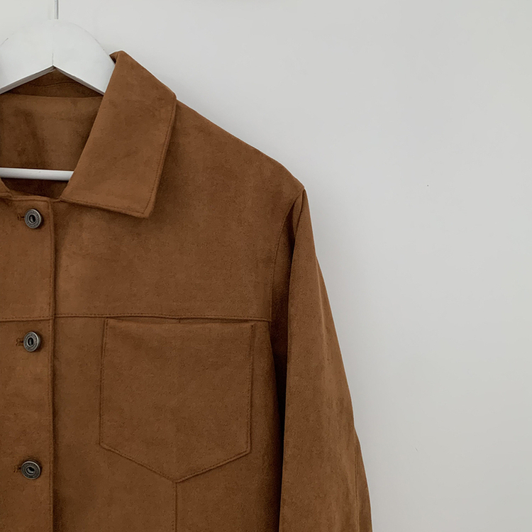 카라 투포켓 스웨이드 레더 숏자켓