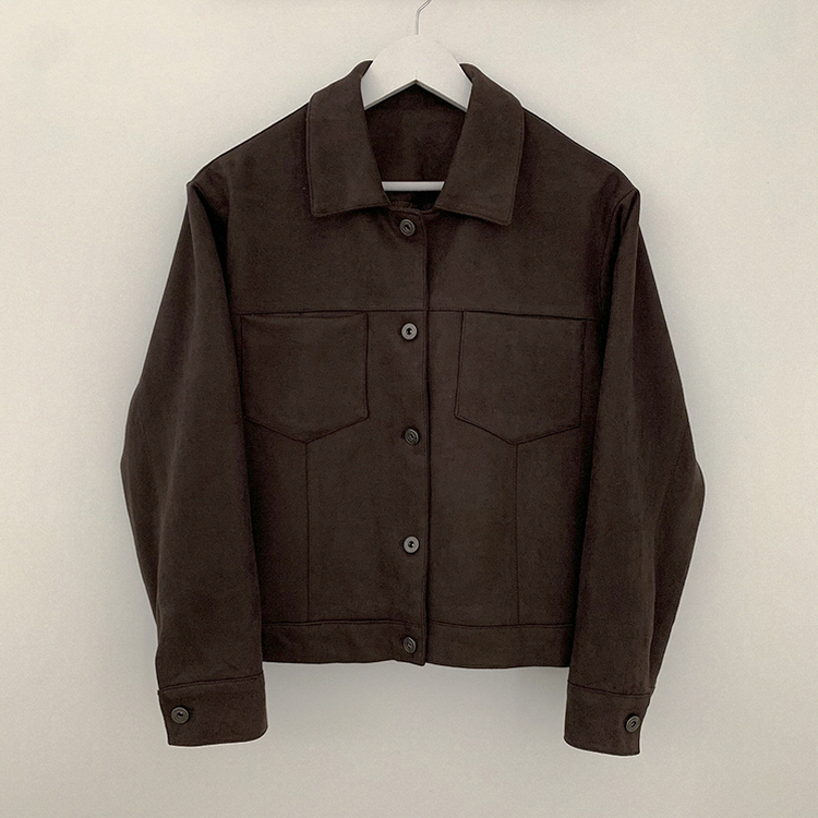 카라 투포켓 스웨이드 레더 숏자켓