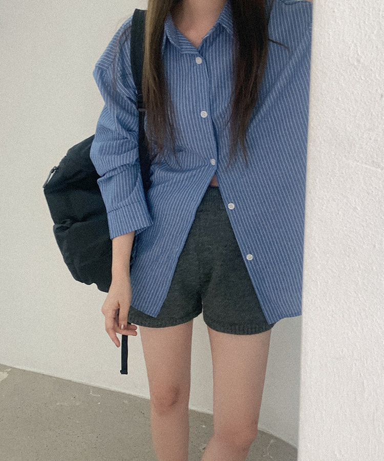 ウールニットハーフパンツ GREY