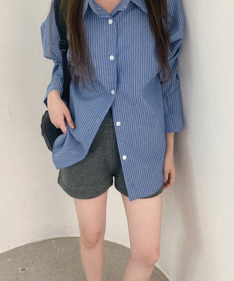 ウールニットハーフパンツ GREY