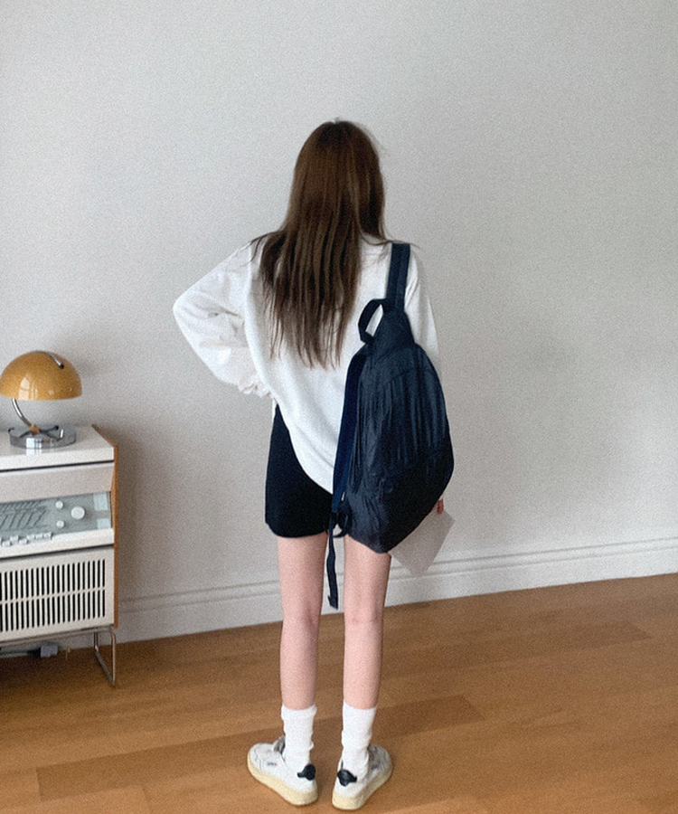 ウールニットハーフパンツ BLACK