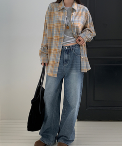 ベーシックスリム長袖Tシャツ MELANGE