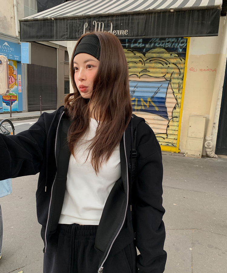 ベーシックスリム長袖Tシャツ IVORY