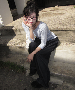 【SHORT/LONG 丈別】ワイドデニムパンツ DARK BLUE