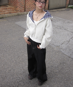 【SHORT/LONG 丈別】ワイドデニムパンツ BLACK DENIM