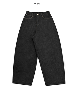 【SHORT/LONG 丈別】ワイドデニムパンツ