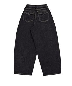 【SHORT/LONG 丈別】ワイドデニムパンツ