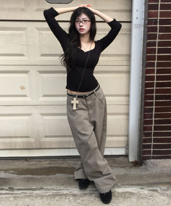 ダンキンバルーンパンツ KHAKI