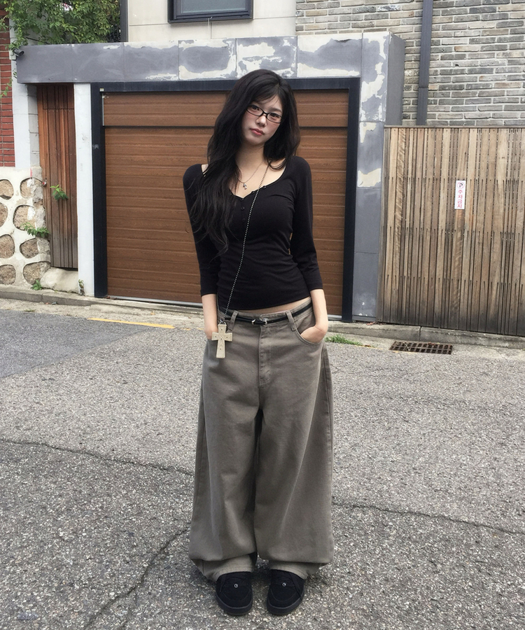 ダンキンバルーンパンツ KHAKI