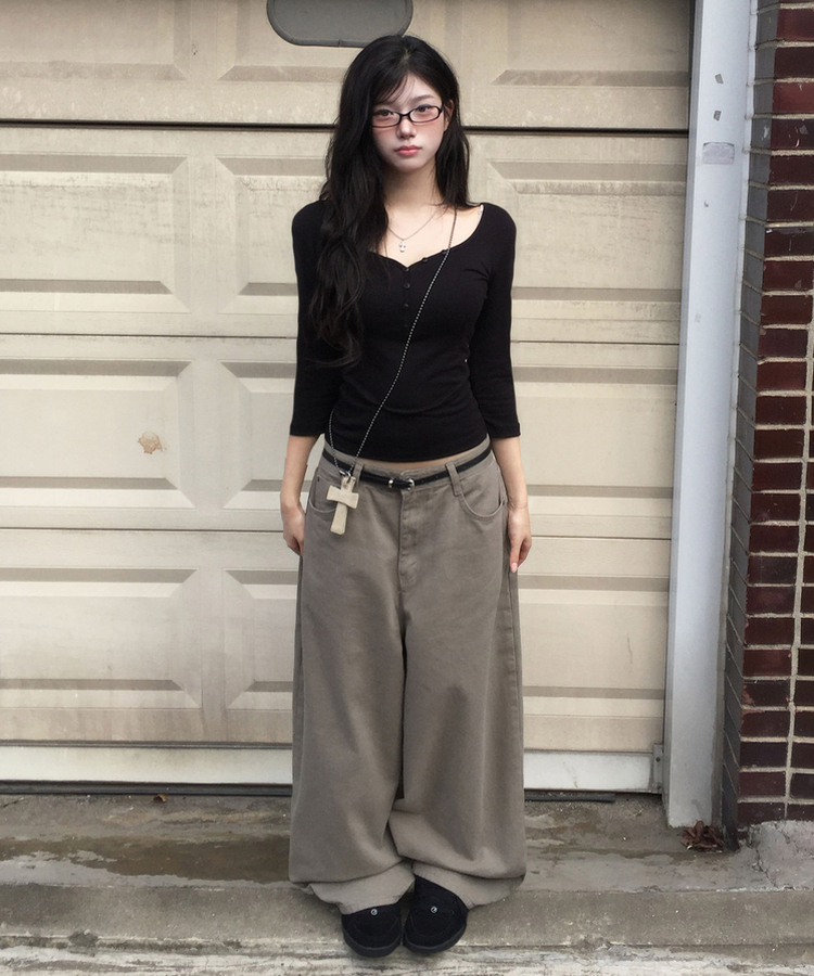 ダンキンバルーンパンツ KHAKI