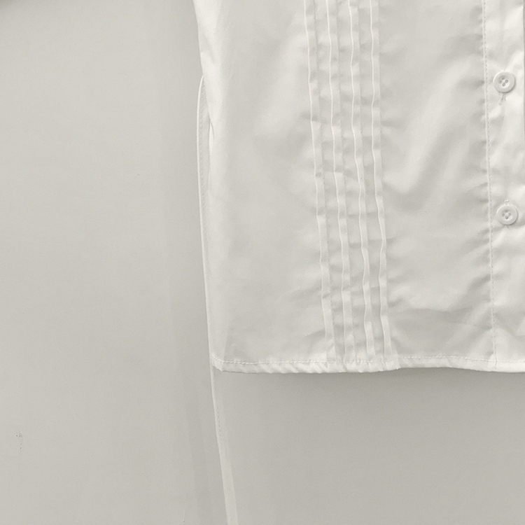 뒷리본 셔링 핀턱 허리끈 퍼프 긴팔 블라우스