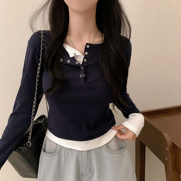 レイヤードスリム長袖Tシャツ