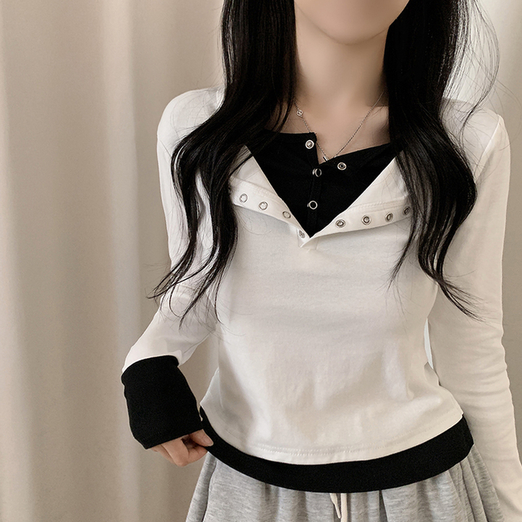 レイヤードスリム長袖Tシャツ