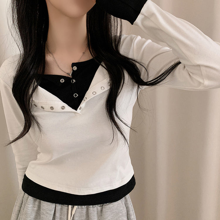 レイヤードスリム長袖Tシャツ