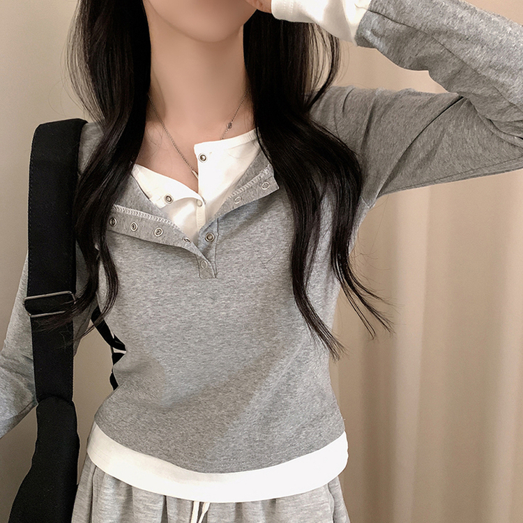 レイヤードスリム長袖Tシャツ