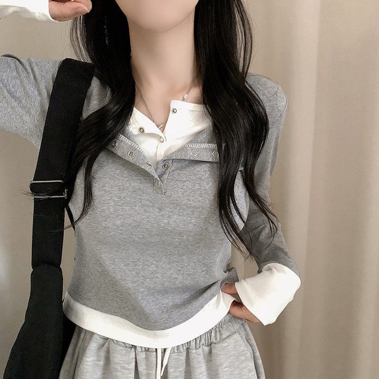 レイヤードスリム長袖Tシャツ