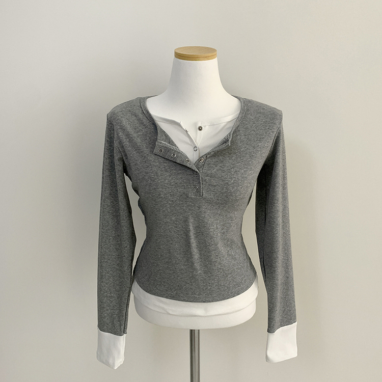 レイヤードスリム長袖Tシャツ