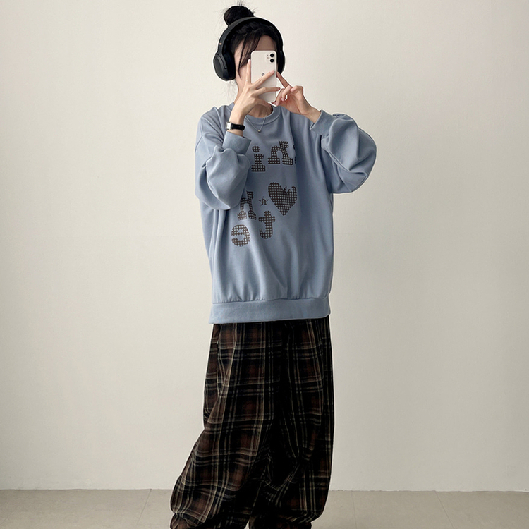 トレーナー　グッとくる LTXC】【綿100％】ヴィンテージ風ドロストトレーナー