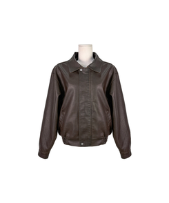 ファスナーボタンレザージャケット