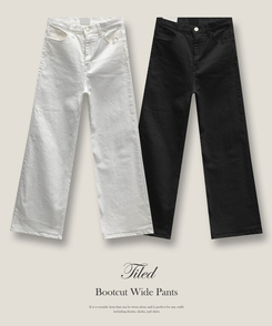ブーツカットワイドパンツ