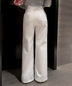 ブーツカットワイドパンツ IVORY