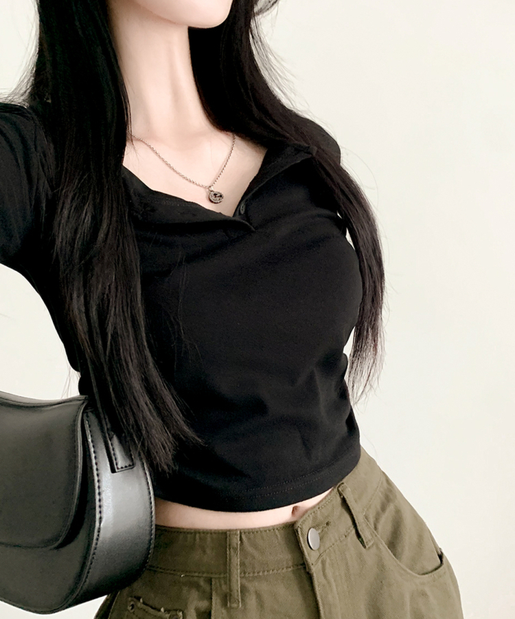 ボタンシャーリング長袖Tシャツ｜長袖Tシャツ｜韓国ファッション通販 SONA